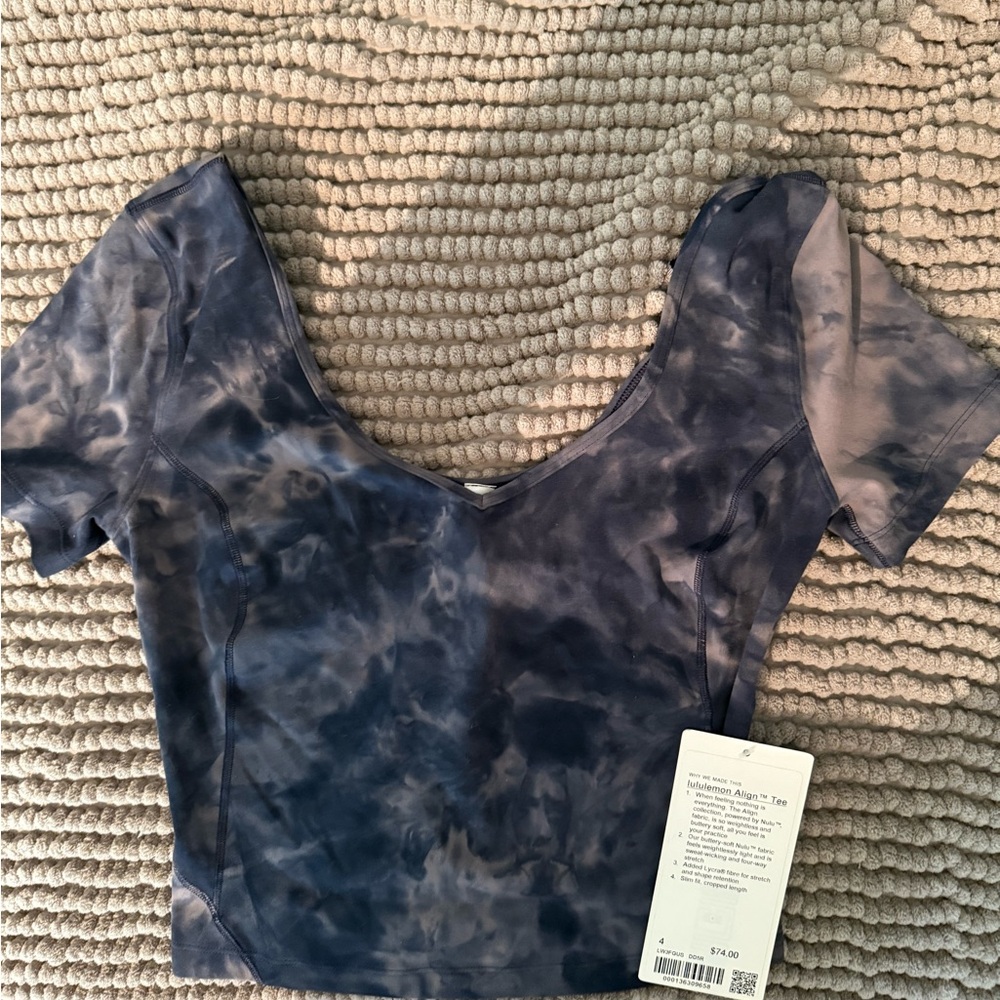 NWT Lululemon Align Crop Tee Size 4 - Picture 4 of 4